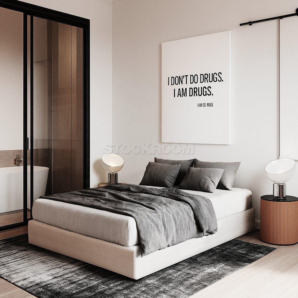 Adsila Fabric Upholstered Headboardless Storage Bed Frame 