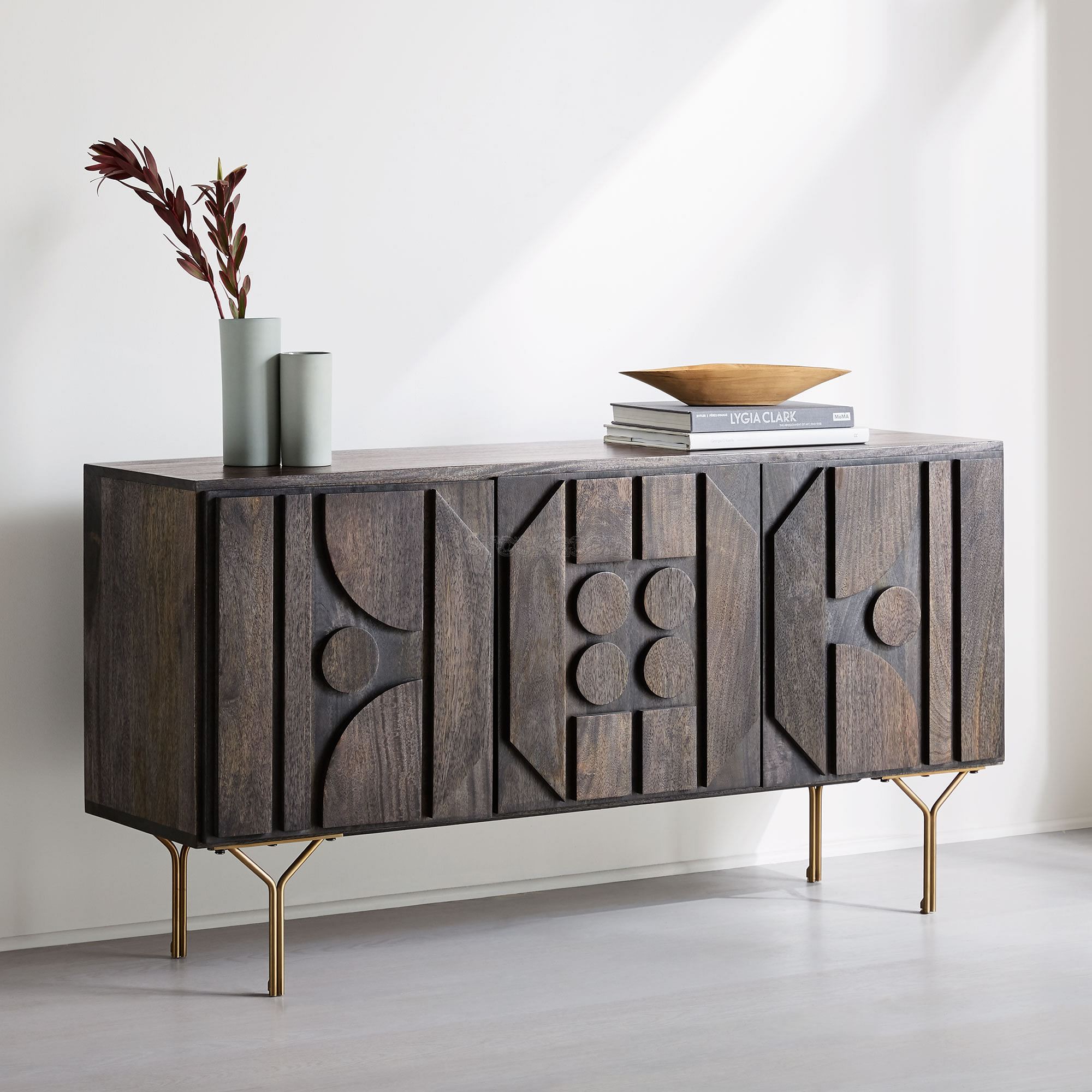 Aero Solid Wood Sideboard Cabinet / Shoe Cabinet