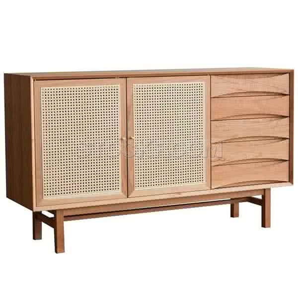 Angelos Style Solid Wood 5 Drawers Sideboard / Cabinet