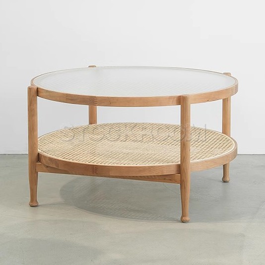 Ava Rattan Coffee Table - round