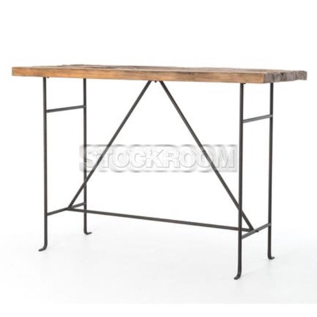Baker Solid Wood Industrial Loft Bar Table