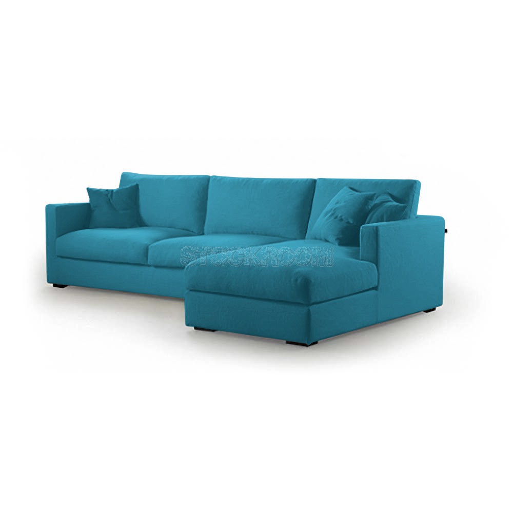 Berti Fabric Feather Down Sofa - L Shape / Sectional Sofa