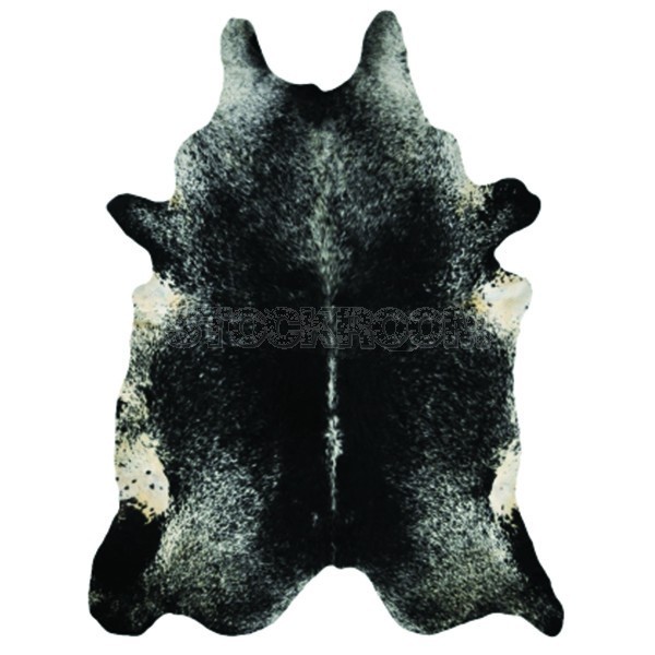 Stockroom Black and White Salt and Pepper Natural Cowhide Rug