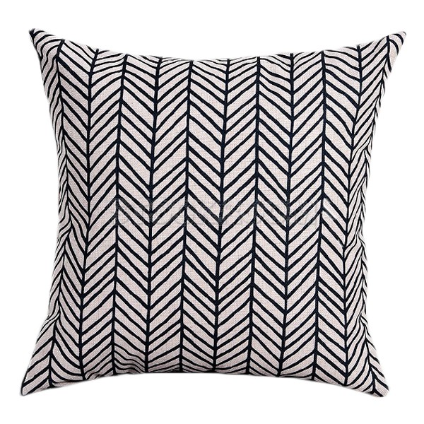 Black Geometric Cushion