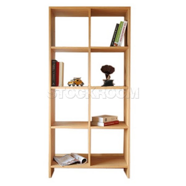 Kassiani Solid Oak Wood Bookshelves - 8 Units