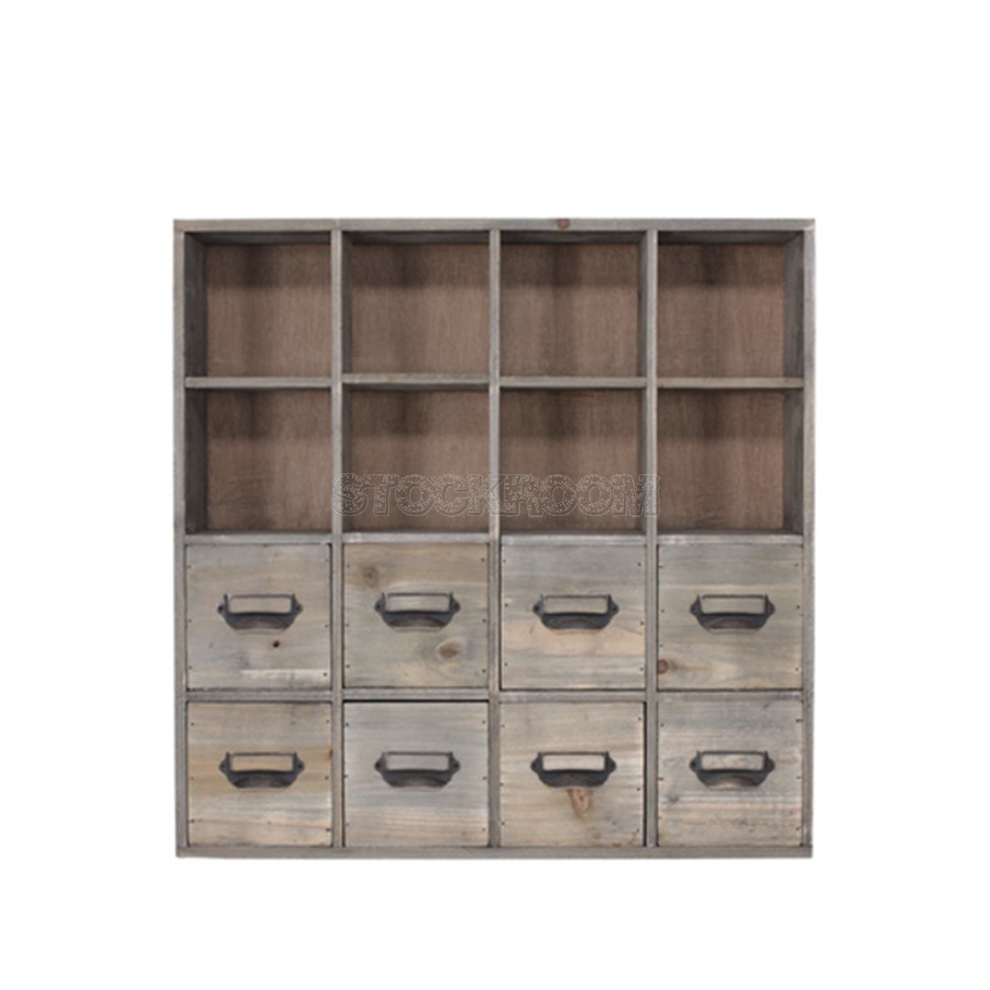 Canala Solid Fir Wood Mini Display Storage Cabinet