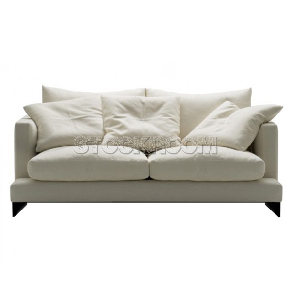 Carlo Leather Feather Down Sofa - 2 seater