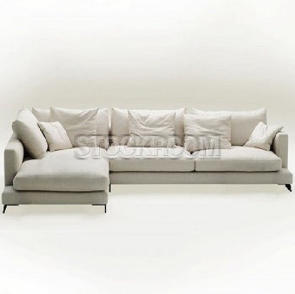 Carlo Leather Feather Down Sofa - L Shape