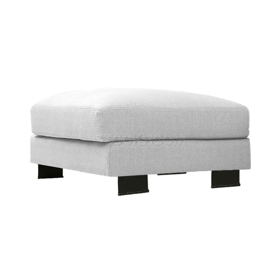 Carlo Fabric Feather Down Ottoman/ Stool