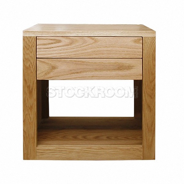 Cassie Solid Oak Wood Bedside Table