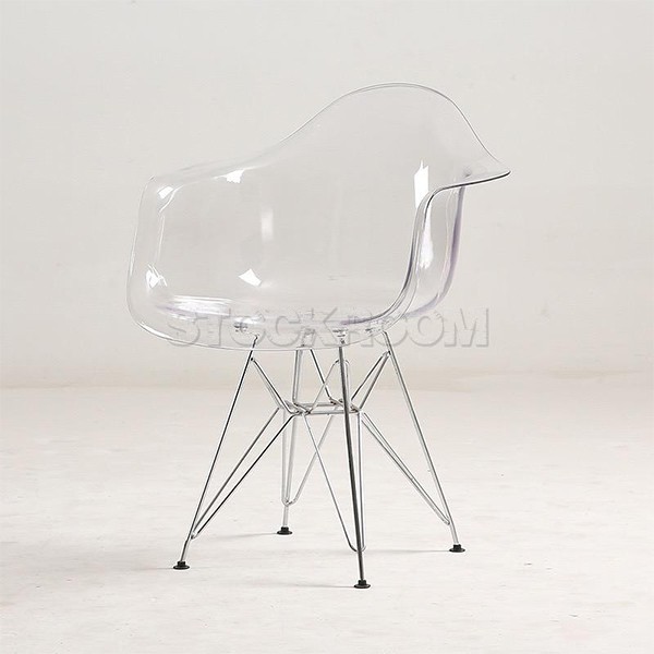 Charles Eames DAR Style Chair - Transparent (Set of 2)