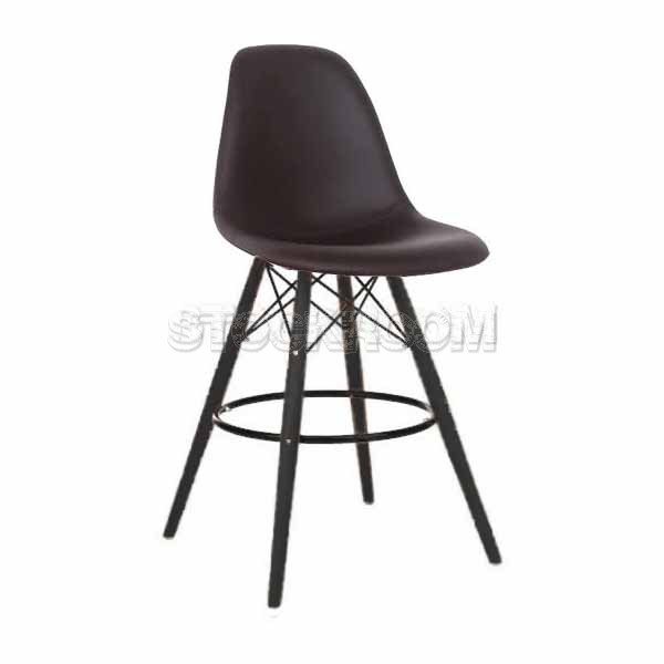 Charles Eames DSW Style Bar Stool - Leather Version