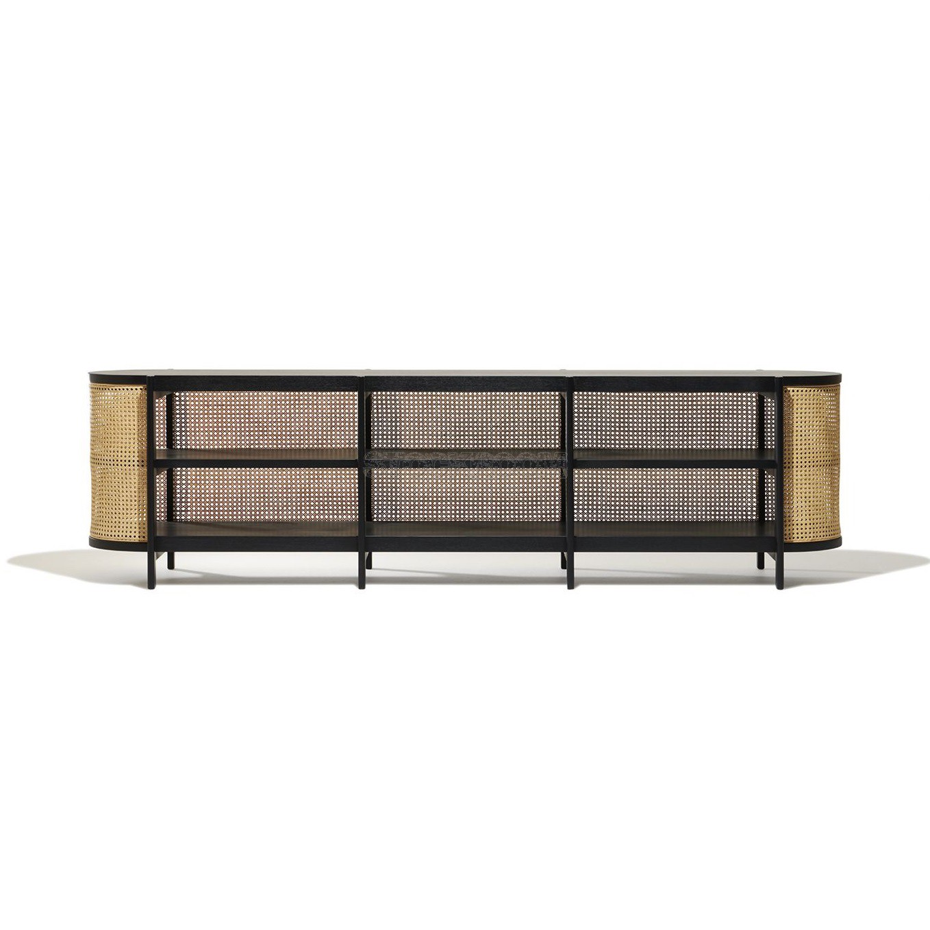 Chloe Contemporary Woven Cane TV Cabinet