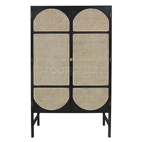 Chloe Contemporary Woven Cane Wardrobe