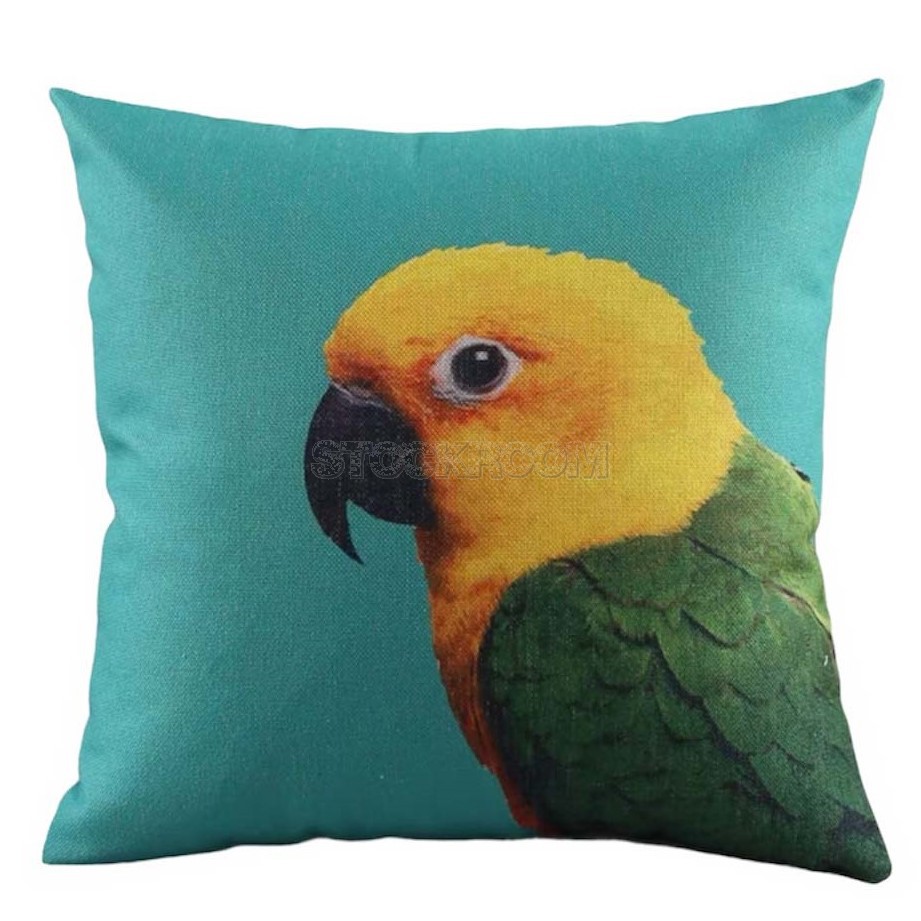 Colorful Parrot 2 Decorative Cushion
