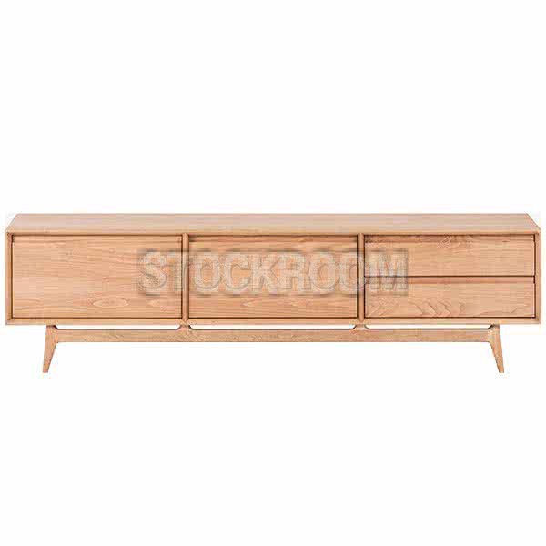 Kristen Solid Oak Wood TV Cabinet - Large