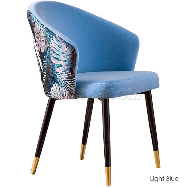 Dahlia Style Velvet Upholstered Dining Chair