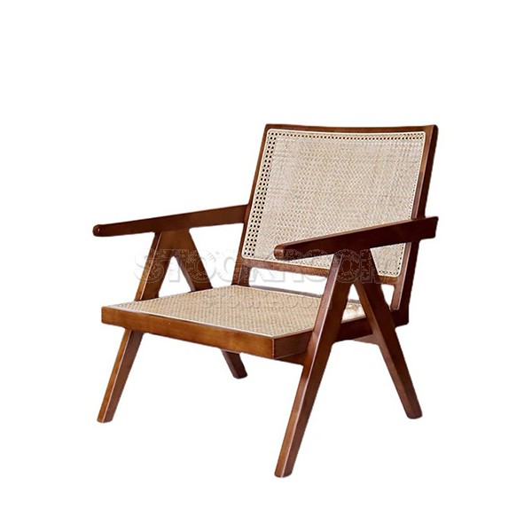 Damyanti Indian Style Rattan Woven Lounge Chair