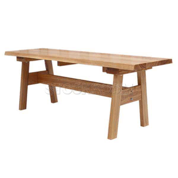 Bence Solid Oak Wood Multi-Purpose Bench and Coffee Table