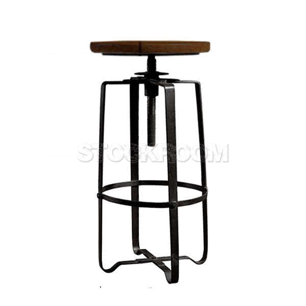 Loft Style Industrial Adjustable Bar Stool