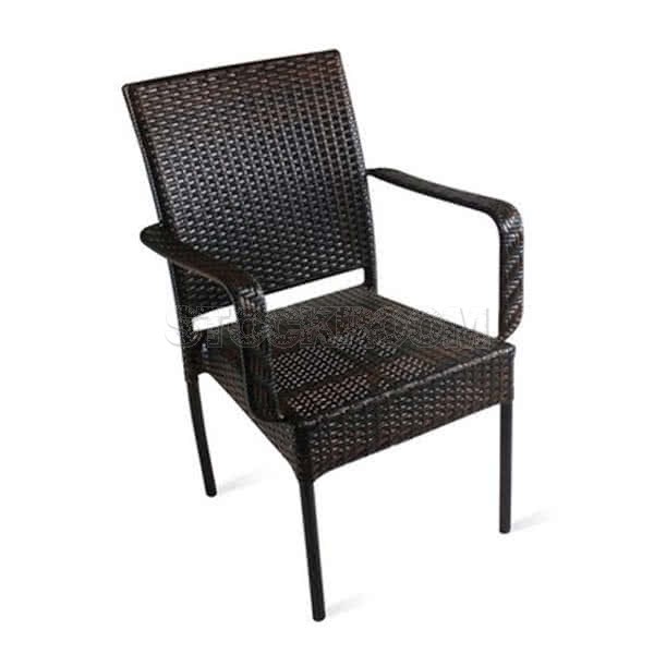 Lori Outdoor Stackable Dining Armchair