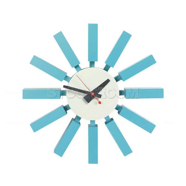 Nelson Style Block Clock - Blue
