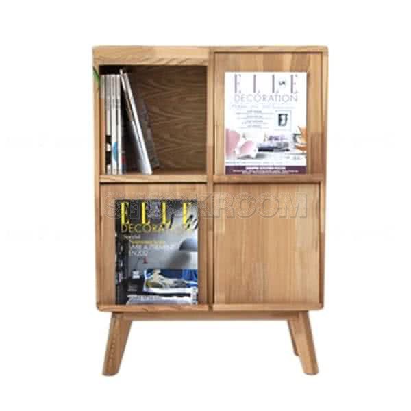 Sandra Solid Oak Wood Bookcase