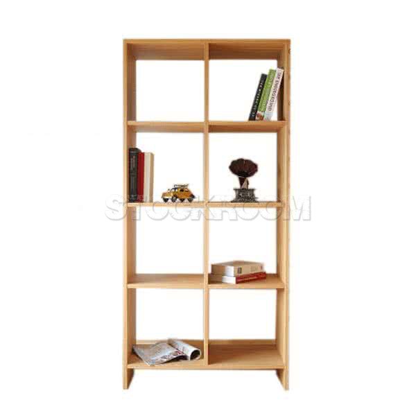 Kassiani Solid Oak Wood Bookshelves - 8 Units