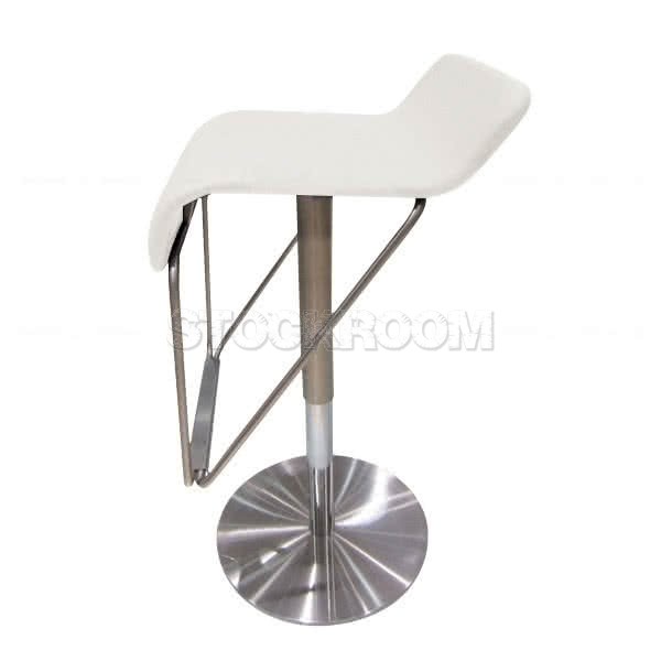 Kael Leather Swivel Adjustable Bar Stool