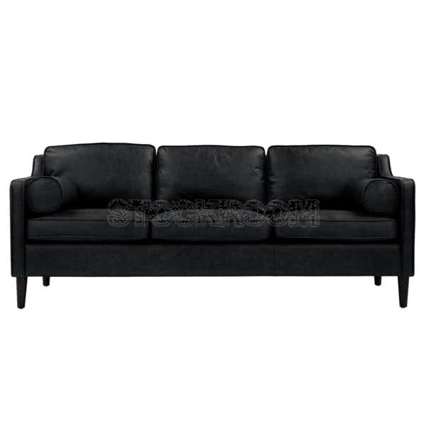 Veronica Contemporary Fabric / Leather Sofa - 3 Seater