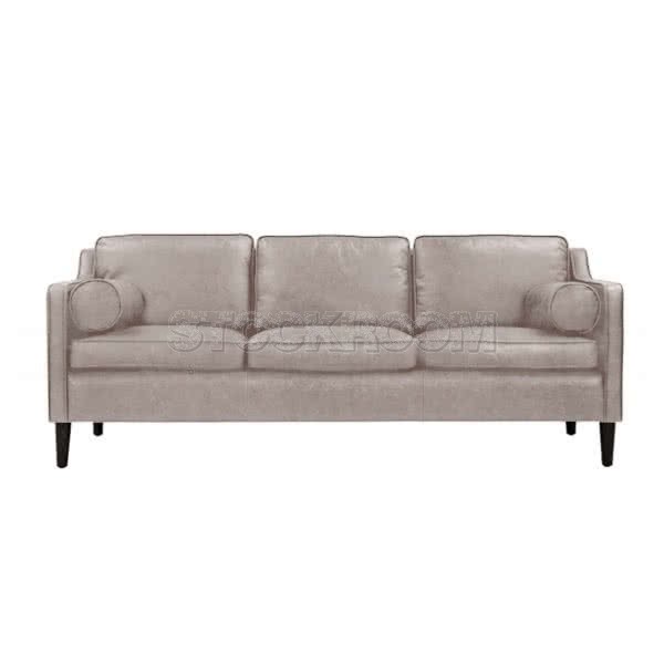 Veronica Contemporary Fabric / Leather Sofa - 3 Seater 