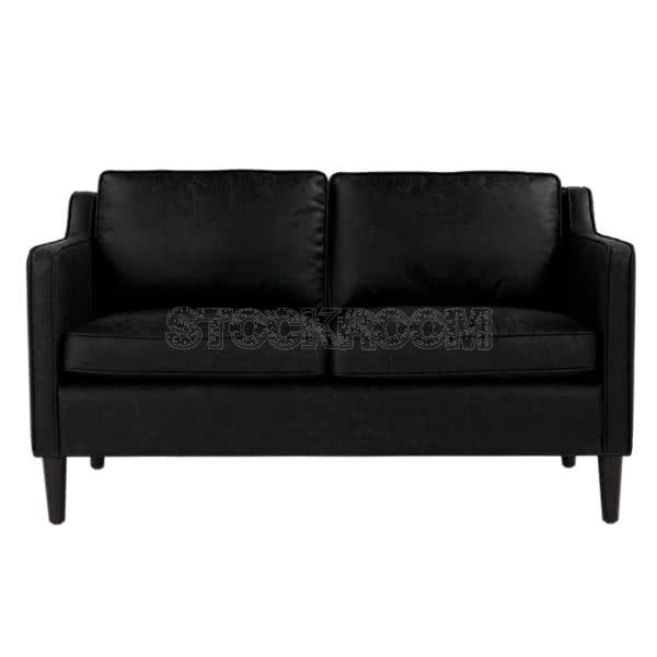 Veronica Contemporary Fabric / Leather Sofa - 2 Seater