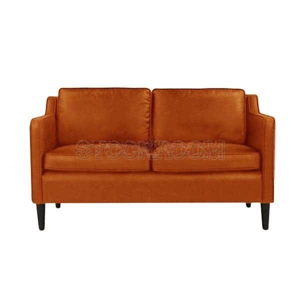 Veronica Contemporary Fabric / Leather Sofa - 2 Seater