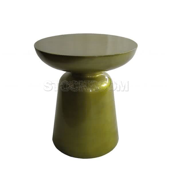 Carlton Contemporary Side Table - Metallic Yellow