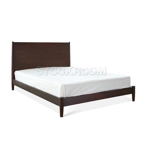 Stewart Solid Wood Walnut Bed - More Sizes