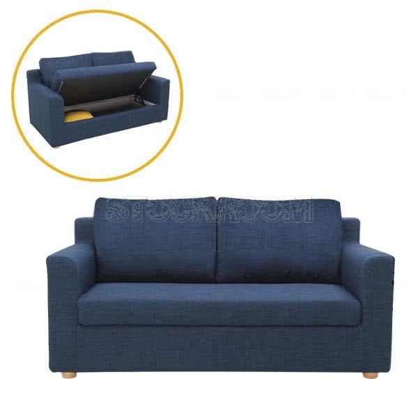 Carel Fabric Sofa with Storage 2 Seater