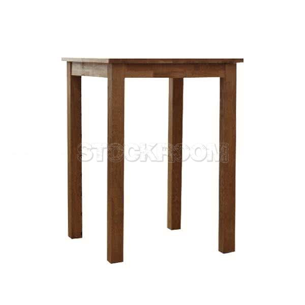 Odetta Solid Wood High Table and Bar Table - Walnut Finish