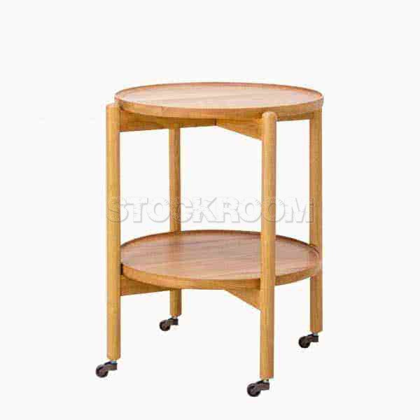 Pelagia Style Side Table with Wheels