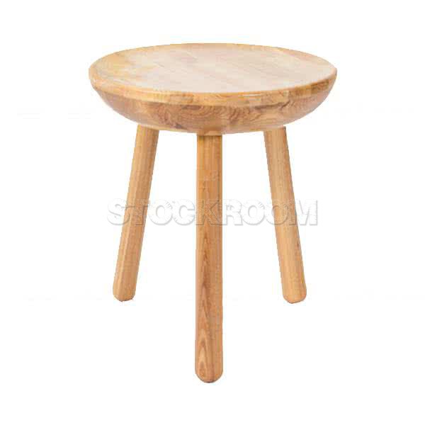 Patrice Petit Round Wood Side Table