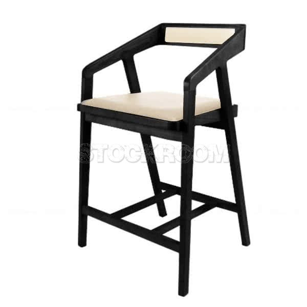 Nadine Leather Upholstered Wood Bar stool