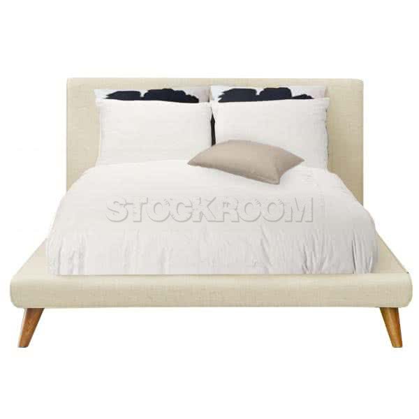 Capri Fabric Upholstered Bed with Fabric Headboard