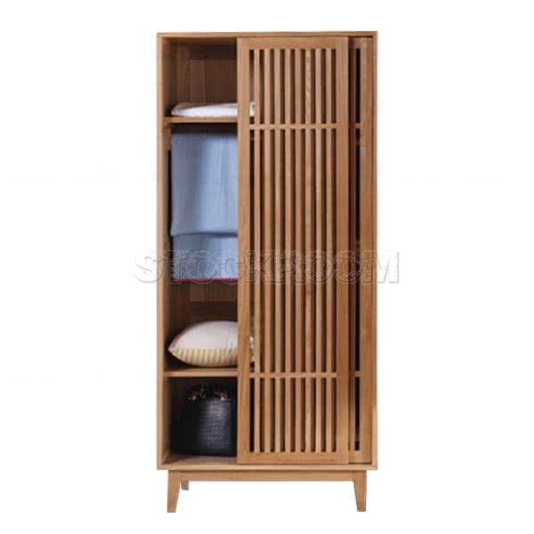 Innsbruck Solid Oak Wood Wardrobe with Sliding Doors