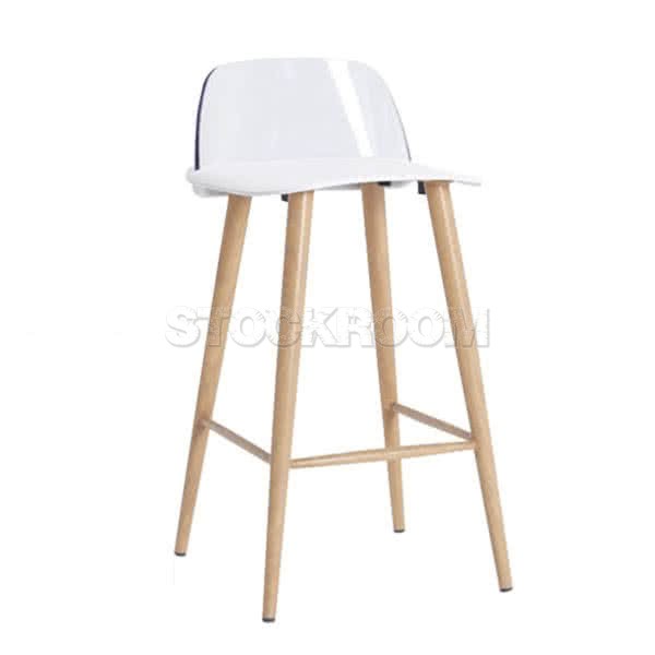 Westcliff Clear Polycarbonate Back Barstool 