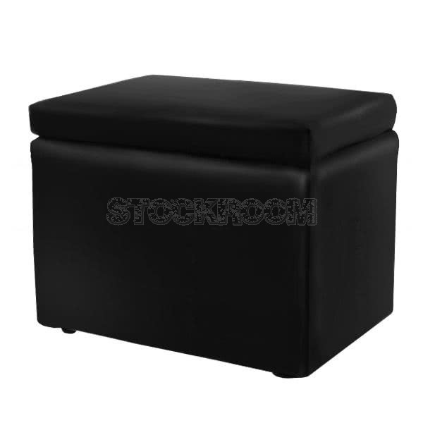 Stockroom Mini Cake Leather Ottoman with Storage - Single Color - More Colors