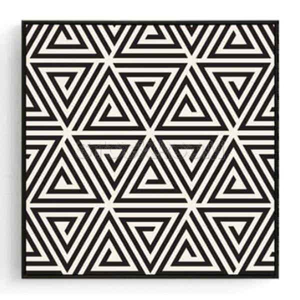 Stockroom Artworks - Square Canvas Wall Art - Triangular Pattern - More Sizes