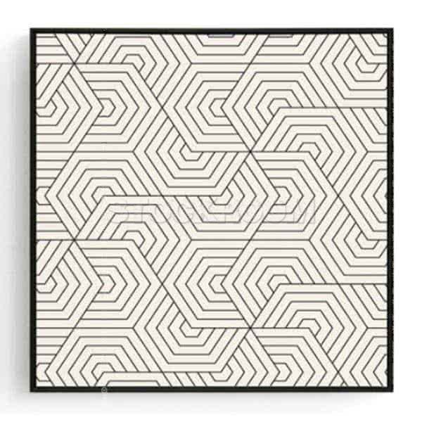 Stockroom Artworks - Square Canvas Wall Art - Polygons Pattern - More Sizes