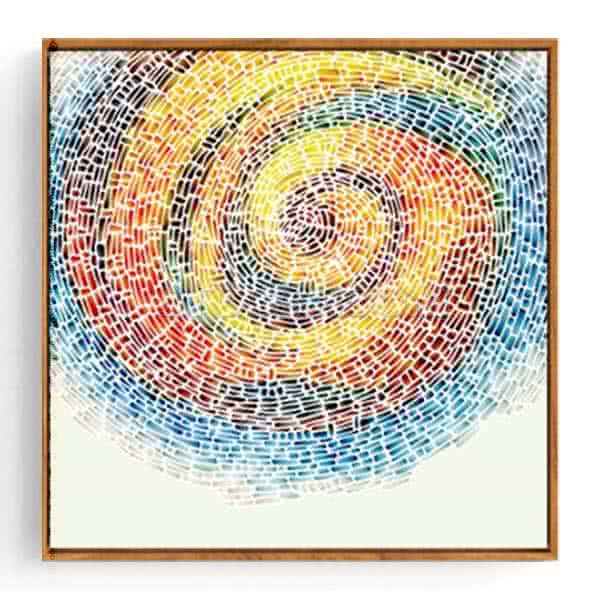 Stockroom Artworks - Square Canvas Wall Art - Rainbow Cyclone - More Sizes