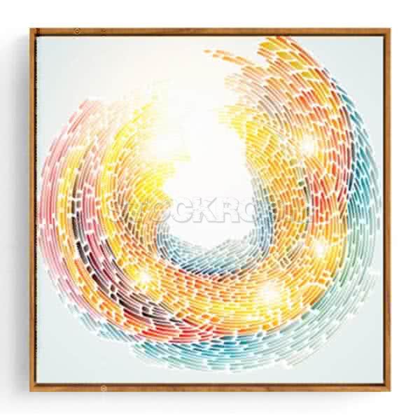 Stockroom Artworks - Square Canvas Wall Art - Rainbow Horseshoe - More Sizes