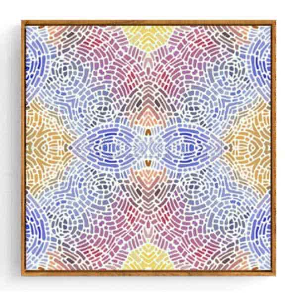 Stockroom Artworks - Square Canvas Wall Art - Rainbow Nuts - More Sizes