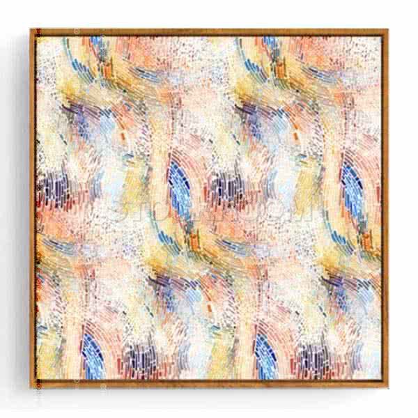 Stockroom Artworks - Square Canvas Wall Art - Rainbow Braids - More Sizes